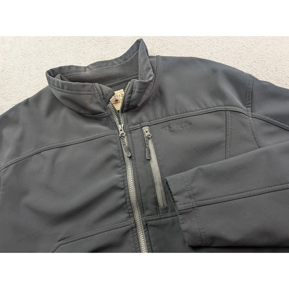 RedHead Mens Softshell Fleece Lined Jacket Black Full Zip Size XL Outdoor Coat
